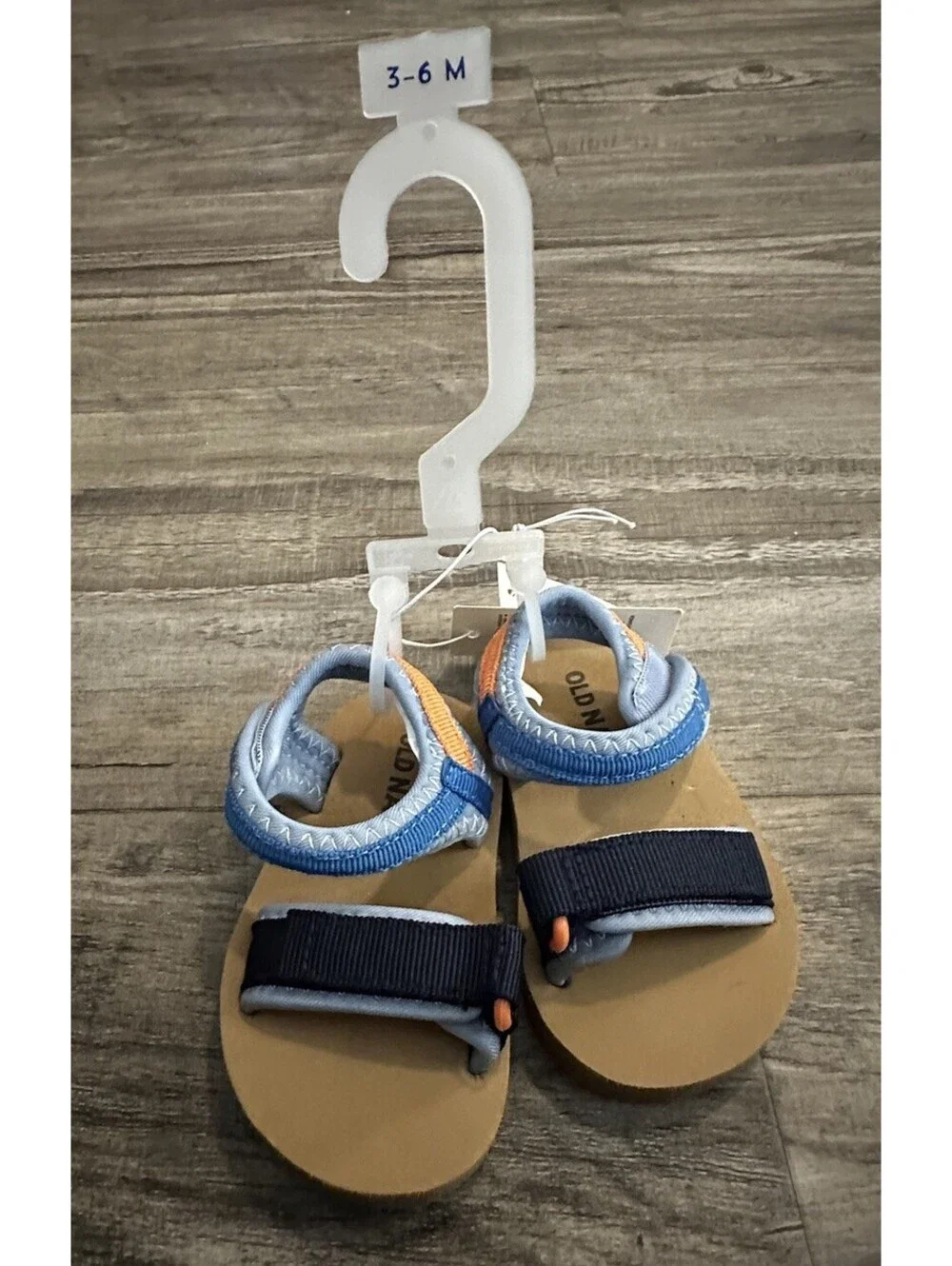 Old Navy Infant/Newborn Boy Double-Strap Sandals Navy  Size 3-6 Months NWT
